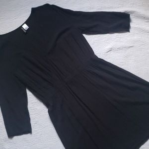 5/$20 Basic Black V Neck 3/4 Sleeve Dress